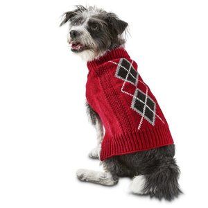 🎉 HP 🎉NEW Red Cable Argyle Sweater